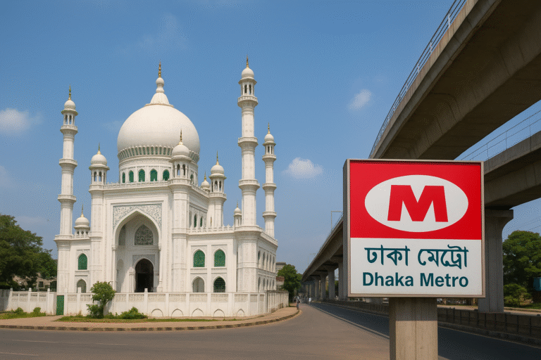 মেট্রোরেল স্টেশনের নিকটবর্তী মসজিদ